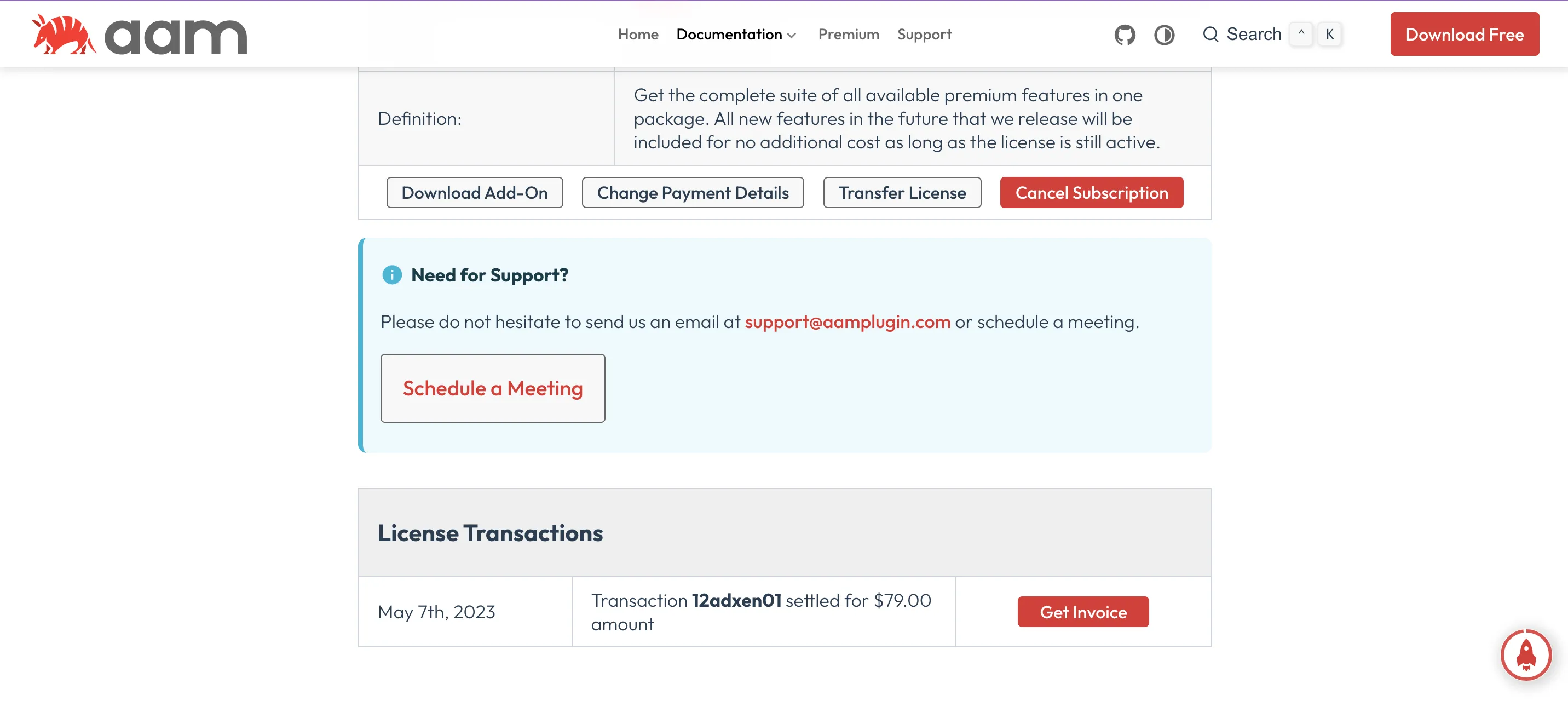 AAM Get Invoice