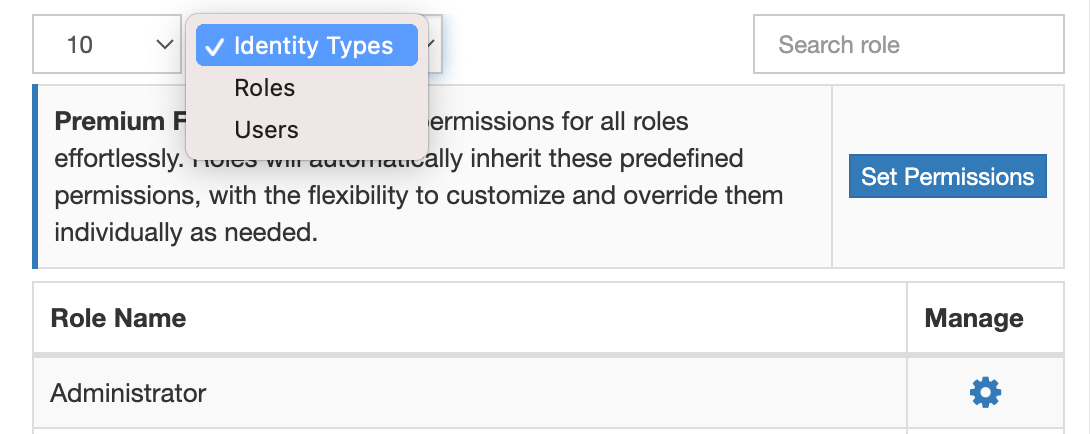 AAM Identity Governance Types
