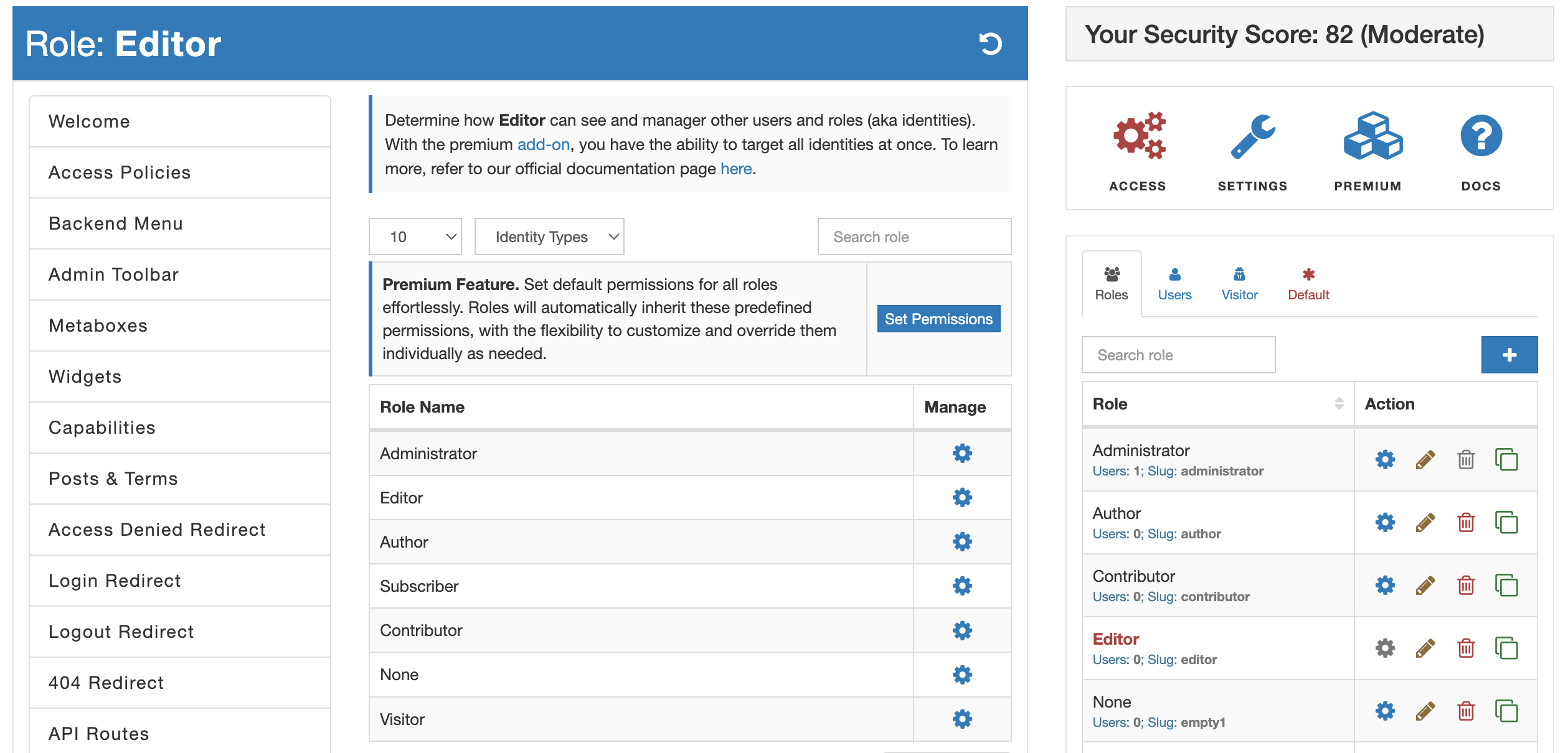 AAM Identity Governance Tab