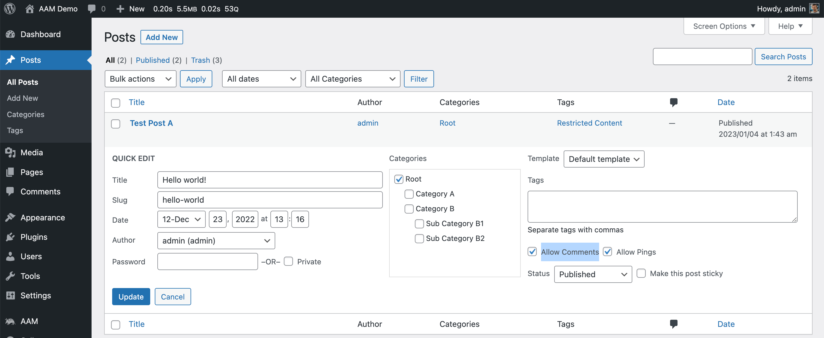 WordPress Allow Comments