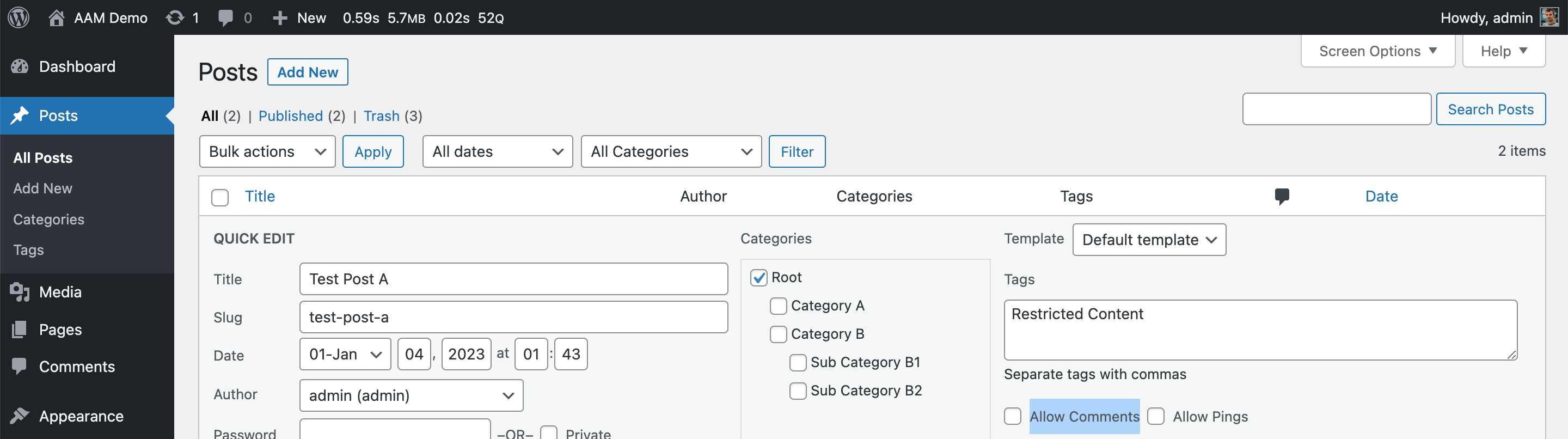 WordPress Allow Comments